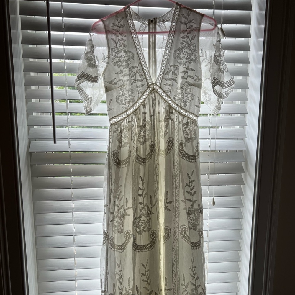 Pinkblush White Lace Maternity Dress